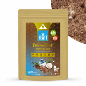 Proteínový nápoj kakao s kokosom so sušenou trstinovou šťavou, BIO
