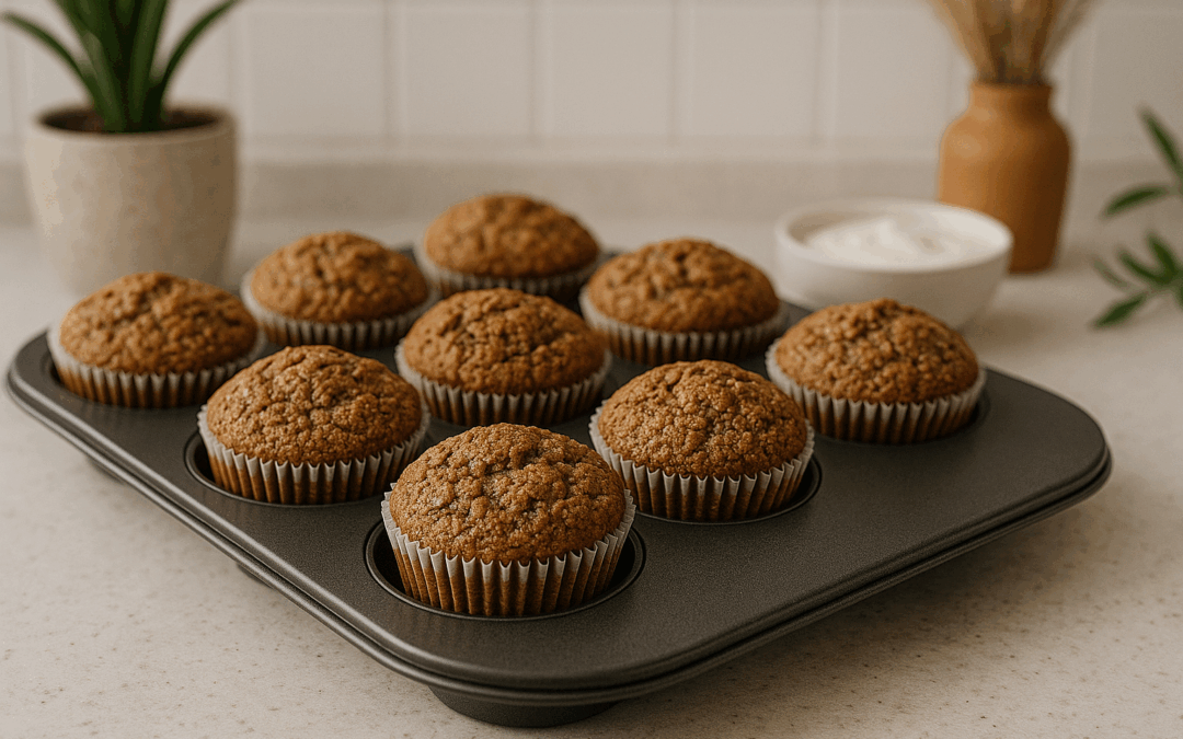 Pečené banánovo-ovsené muffiny s Brahmi – pre jasnú myseľ a energiu